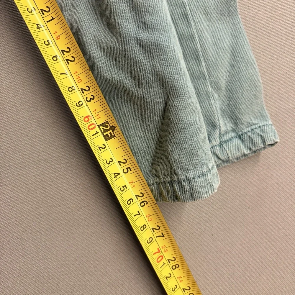 Forever 21 Women’s Small Light Wash Jeans Elastic Waist High Rise Denim
